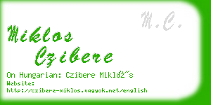 miklos czibere business card